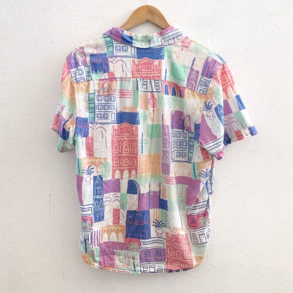 CHUBBIES The King Street Short Sleeve Button Down Shirt Size Medium - Picture 3 of 10